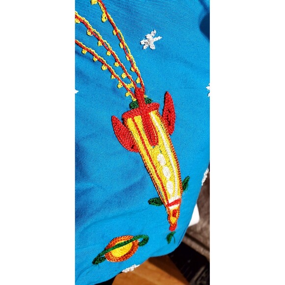 Space Cowboy XXL Western Shirt Two-Tone Embroidered, Shotgun Cuff, Statement - Picture 15 of 16